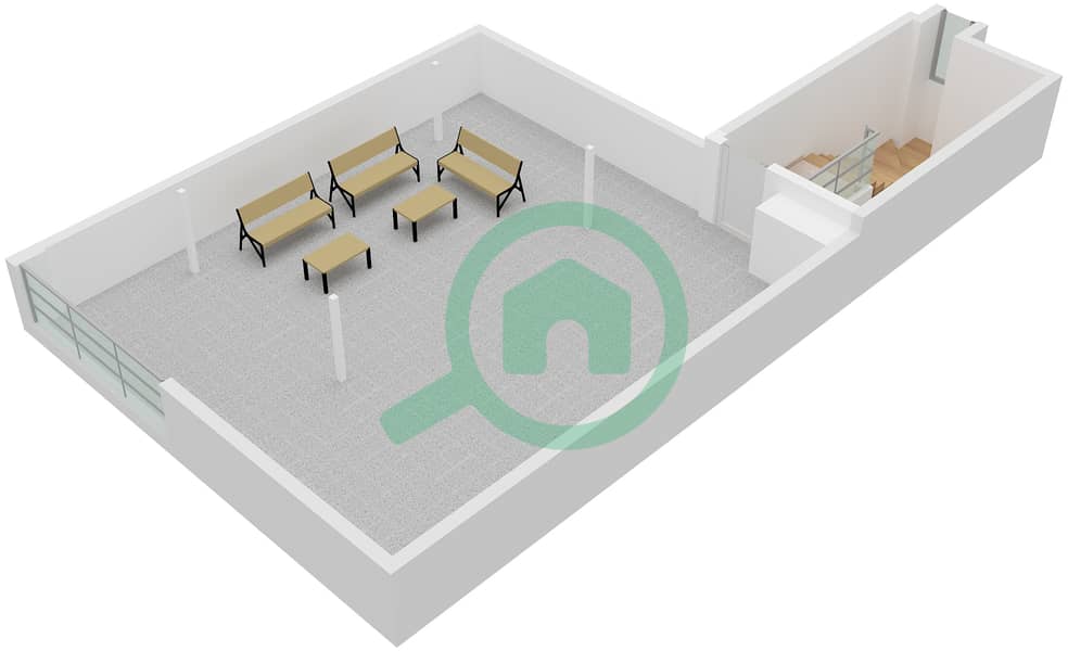 المخططات الطابقية لتصميم النموذج / الوحدة CORNER TOWNHOUSE/UNITEDGE تاون هاوس 4 غرف نوم - خليج الجنوب 4 Type Corner Townhouse Unit Edge Roof Floor interactive3D