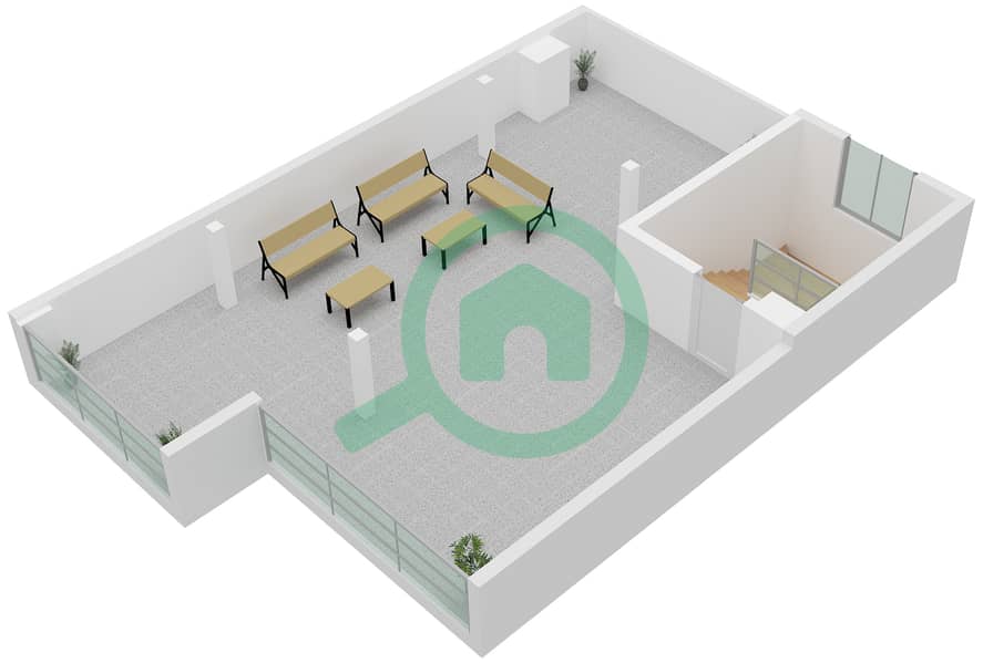 المخططات الطابقية لتصميم النموذج / الوحدة EDGE TOWNHOUSE/UNIT EDGE تاون هاوس 5 غرف نوم - خليج الجنوب 4 Type Edge Townhouse Unit Edge Roof Floor interactive3D