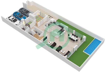 المخططات الطابقية لتصميم النموذج / الوحدة MIDDLE TOWNHOUSE (MI) تاون هاوس 5 غرف نوم - خليج الجنوب 4 المخططات الطابقية لتصميم النموذج / الوحدة MIDDLE TOWNHOUSE (MI) تاون هاوس 5 غرف نوم - خليج الجنوب 4