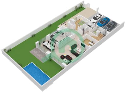 المخططات الطابقية لتصميم النموذج / الوحدة SEMIDETACHED VILLA تاون هاوس 5 غرف نوم - خليج الجنوب 4 المخططات الطابقية لتصميم النموذج / الوحدة SEMIDETACHED VILLA تاون هاوس 5 غرف نوم - خليج الجنوب 4