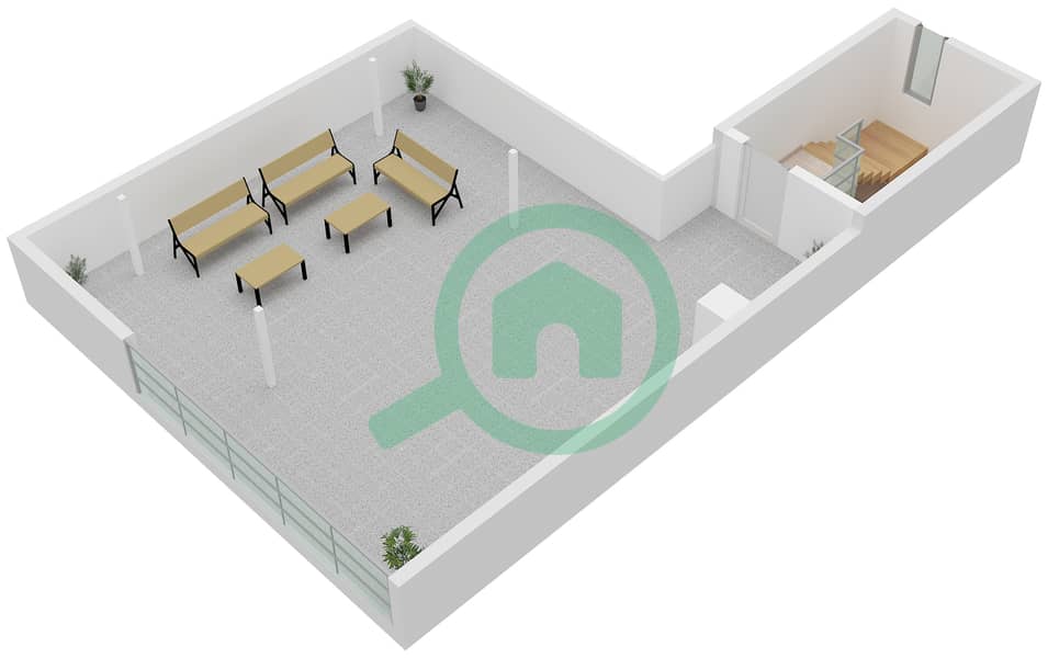 المخططات الطابقية لتصميم النموذج / الوحدة SIDE TOWNHOUSE/UNIT EDGE تاون هاوس 5 غرف نوم - خليج الجنوب 4 Type Side Townhouse Unit Edge Roof Floor interactive3D