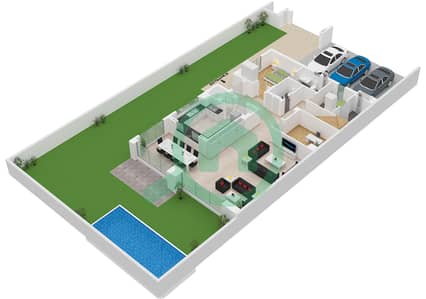 المخططات الطابقية لتصميم النموذج / الوحدة MANSION C / UNIT EDGE 1 تاون هاوس 5 غرف نوم - خليج الجنوب 4 المخططات الطابقية لتصميم النموذج / الوحدة MANSION C / UNIT EDGE 1 تاون هاوس 5 غرف نوم - خليج الجنوب 4