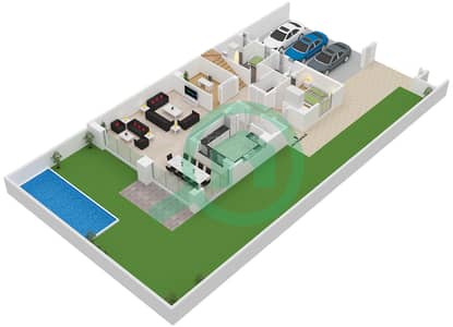 المخططات الطابقية لتصميم النموذج / الوحدة MANSION(MI)/UNIT EDGE(MI) تاون هاوس 5 غرف نوم - خليج الجنوب 4 المخططات الطابقية لتصميم النموذج / الوحدة MANSION(MI)/UNIT EDGE(MI) تاون هاوس 5 غرف نوم - خليج الجنوب 4