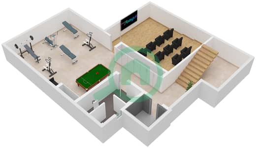 المخططات الطابقية لتصميم النموذج / الوحدة MANSION B/UNIT MANSION 2 فیلا 6 غرف نوم - خليج الجنوب 4