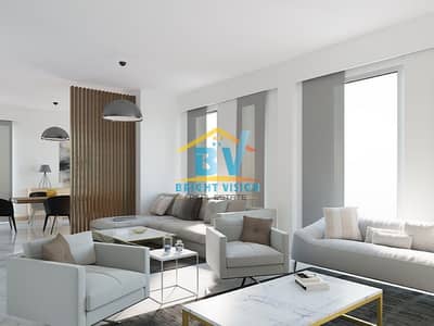 马斯达尔城， 阿布扎比 1 卧室单位待售 - Living Room. jpg
