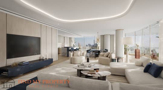 迪拜港， 迪拜 2 卧室单位待售 - 4BR Unit_Living & Dining_8k. png