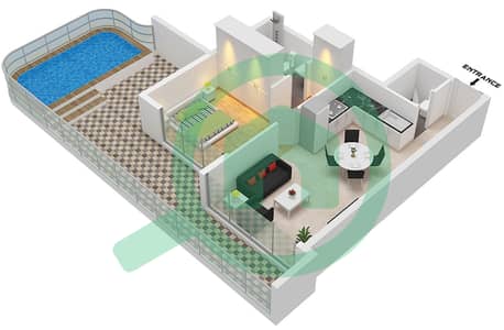 المخططات الطابقية لتصميم النموذج / الوحدة F/UNIT 4,9 FLOOR 4,6,8,10 شقة 1 غرفة نوم - أوبالز من الدانوب برج 1 المخططات الطابقية لتصميم النموذج / الوحدة F/UNIT 4,9 FLOOR 4,6,8,10 شقة 1 غرفة نوم - أوبالز من الدانوب برج 1