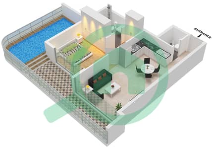 المخططات الطابقية لتصميم النموذج / الوحدة D/UNIT 4,9 FLOOR 3,5,7,9 شقة 1 غرفة نوم - أوبالز من الدانوب برج 1 المخططات الطابقية لتصميم النموذج / الوحدة D/UNIT 4,9 FLOOR 3,5,7,9 شقة 1 غرفة نوم - أوبالز من الدانوب برج 1