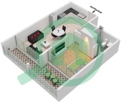 المخططات الطابقية لتصميم النموذج / الوحدة A / UNIT 16 FLOOR 3-19 شقة 1 غرفة نوم - أوبالز من الدانوب برج 1 المخططات الطابقية لتصميم النموذج / الوحدة A / UNIT 16 FLOOR 3-19 شقة 1 غرفة نوم - أوبالز من الدانوب برج 1