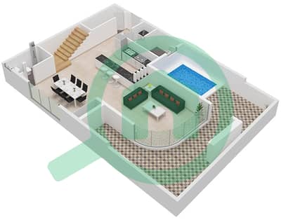 المخططات الطابقية لتصميم النموذج / الوحدة A / UNIT 1 FLOOR 1 شقة 3 غرف نوم - أوبالز من الدانوب برج 1
