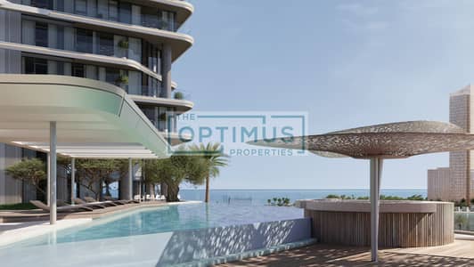 شقة 1 غرفة نوم للبيع في جزيرة المرجان، رأس الخيمة - Costa Mare - high floor pool 2. jpg