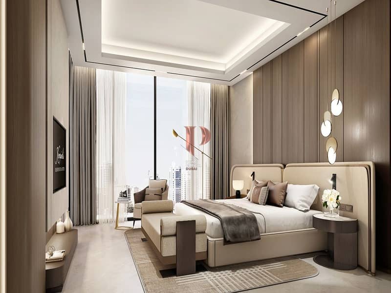 3 Render_Kempinski Marina Residences Dubai_3BR Duplex - Master Bed. jpg