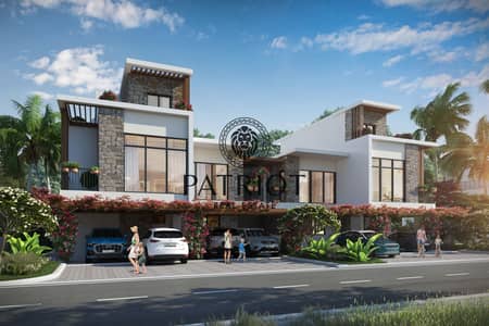 5 Bedroom Townhouse for Sale in DAMAC Lagoons, Dubai - Ibiza - Front. jpg