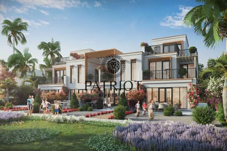 5 Bedroom Townhouse for Sale in DAMAC Lagoons, Dubai - Mykonos - Rear 01 Brown. jpg