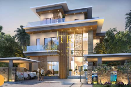 7 Bedroom Villa for Sale in DAMAC Lagoons, Dubai - Lagoon Facing VD1 With Private Pool and Waterfall