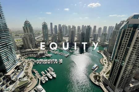 2 Bedroom Flat for Rent in Dubai Marina, Dubai - Sea and Marina View | High Floor | Unfurnished