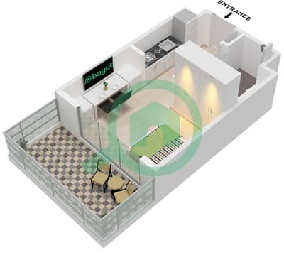 Azizi Venice 8 Building B - 单身公寓单位11,12,30,37 FLOOR 1-10戶型图 Azizi Venice 8 Building B - 单身公寓单位11,12,30,37 FLOOR 1-10戶型图