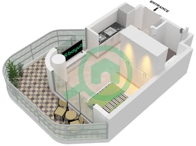 Azizi Venice 8 Building B - 单身公寓单位29 FLOOR 2-10戶型图 Azizi Venice 8 Building B - 单身公寓单位29 FLOOR 2-10戶型图