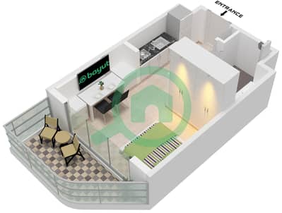 Azizi Venice 8 Building B - 单身公寓单位7 FLOOR 2-10戶型图 Azizi Venice 8 Building B - 单身公寓单位7 FLOOR 2-10戶型图