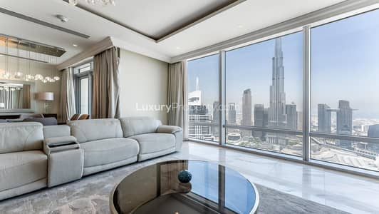 4 Bedroom Penthouse for Rent in Downtown Dubai, Dubai - High Floor | Duplex | Burj Khalifa View