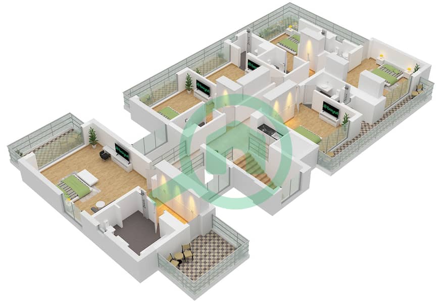 Ramhan Island - 7 Bedroom Villa Type SKY Floor plan Type SKY Floor First interactive3D
