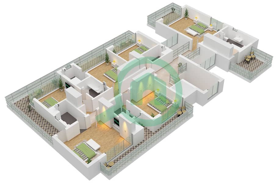Ramhan Island - 7 Bedroom Villa Type SKY I-M Floor plan Type SKY I-M Floor First interactive3D