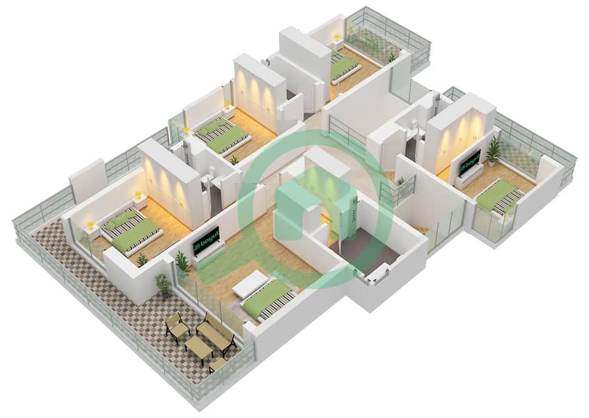 Ramhan Island - 7 Bedroom Villa Type BLISS I Floor plan Type BLISS I Floor First interactive3D