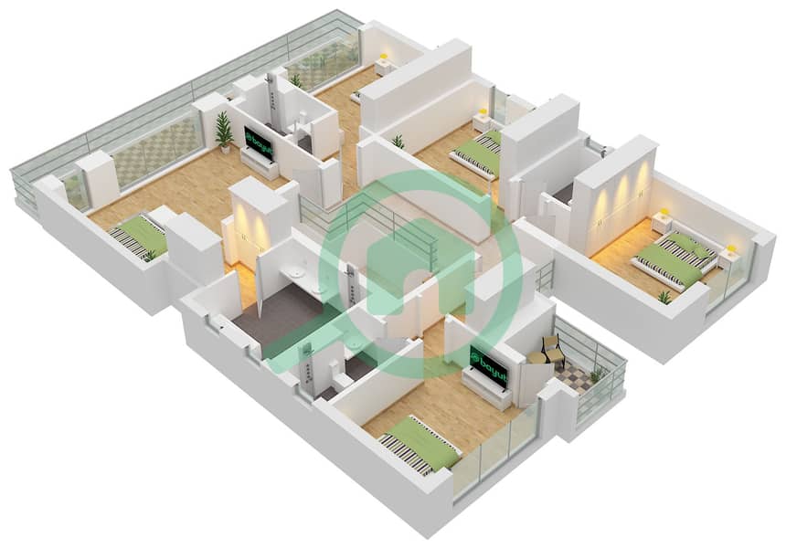 Ramhan Island - 6 Bedroom Villa Type VINTAGE I Floor plan Type VINTAGE I Floor First interactive3D