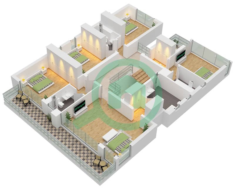 Ramhan Island - 6 Bedroom Villa Type VINTAGE II Floor plan Type VINTAGE II Floor First interactive3D