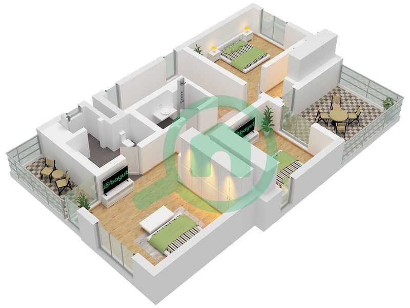 Ramhan Island - 4 Bedroom Villa Type GRACE II-M Floor plan Type GRACE II-M Floor First interactive3D