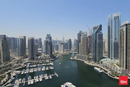 2 Bedroom Apartment for Rent in Dubai Marina, Dubai - Unfurnished | Marina Facing | High Floor | Vacant