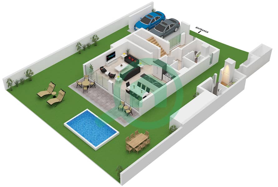Ramhan Island - 3 Bedroom Villa Type CHARM IV Floor plan Type CHARM IV Floor Ground interactive3D