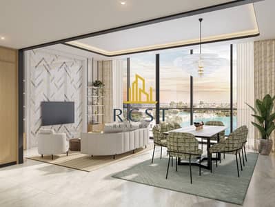 2 Bedroom Apartment for Sale in Dubai South, Dubai - AZIZI VENICE LIVING AND DINING VIEW. jpg