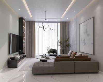 阿尔马扎尔街区， 夏尔迦 4 卧室单位待售 - 02 Living Areav-01. jpg