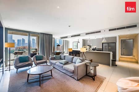 2 Bedroom Apartment for Rent in Downtown Dubai, Dubai - Burj Khalifa View | 2BHK with Study |  Vacant
