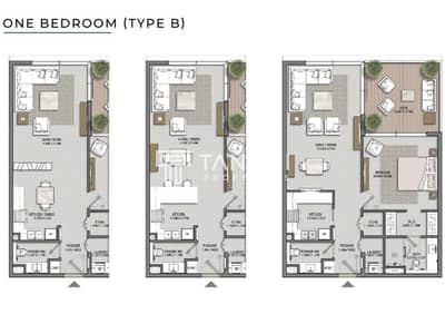 1 Bedroom Flat for Sale in Al Reem Island, Abu Dhabi - Amara 1 Bed B. jpg
