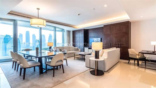 3 Bedroom Apartment for Rent in Downtown Dubai, Dubai - Burj and Fountain Views | High Floor | Furnished