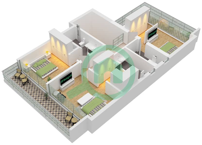 Ramhan Island - 3 Bedroom Villa Type CHARM IV Floor plan Type CHARM IV Floor First interactive3D