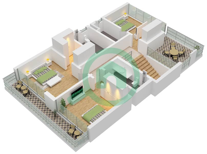 Ramhan Island - 3 Bedroom Villa Type CHARM III-M Floor plan Type CHARM III-M Floor First interactive3D