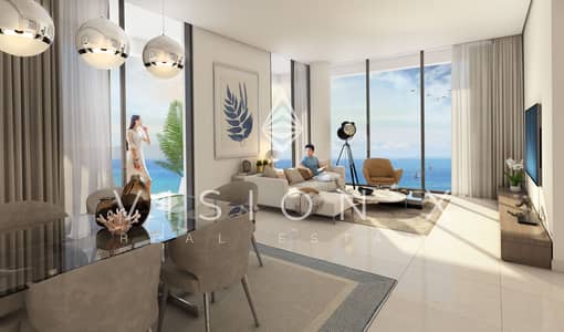 1 Спальня Апартаменты Продажа в Шарджа Ватерфронт Сити, Шарджа - 2BR - Living Space. jpg
