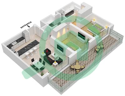 Riwa 1 - Апартамент 2 Cпальни планировка Тип/мера 2C/UNIT G07 FLOOR GROUND Riwa 1 - Апартамент 2 Cпальни планировка Тип/мера 2C/UNIT G07 FLOOR GROUND