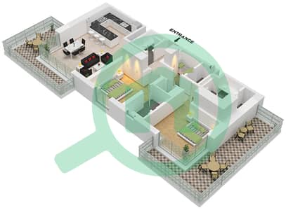 Riwa 1 - Апартамент 2 Cпальни планировка Тип/мера 2D/UNIT G06 FLOOR GROUND Riwa 1 - Апартамент 2 Cпальни планировка Тип/мера 2D/UNIT G06 FLOOR GROUND