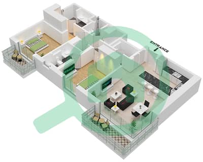 Riwa 1 - Апартамент 2 Cпальни планировка Тип/мера 2N / UNIT 1 FLOOR 3,5,7,9 Riwa 1 - Апартамент 2 Cпальни планировка Тип/мера 2N / UNIT 1 FLOOR 3,5,7,9