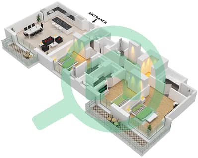 Riwa 1 - Апартамент 3 Cпальни планировка Тип/мера 3G / UNIT 5 FLOOR 3,5,7 Riwa 1 - Апартамент 3 Cпальни планировка Тип/мера 3G / UNIT 5 FLOOR 3,5,7