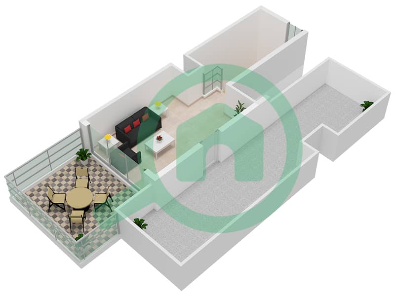 Mudon Al Ranim 4 - 3 Bedroom Townhouse Type/unit 3B2(M)/UNIT MID(MIRRORED) Floor plan Type 3B2(M) Unit MID (Mirrored) Roof interactive3D