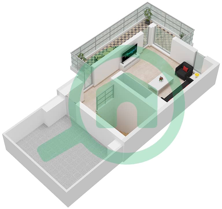 Mudon Al Ranim 4 - 4 Bedroom Townhouse Type/unit 4B2 / UNIT END Floor plan Type 4B2 Unit END Roof interactive3D