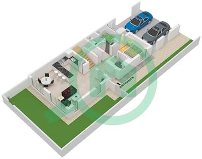 المخططات الطابقية لتصميم النموذج / الوحدة 4B1 / UNIT END تاون هاوس 4 غرف نوم - مدن الرنيم 4