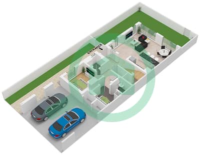 المخططات الطابقية لتصميم النموذج / الوحدة 4B2 / UNIT END تاون هاوس 4 غرف نوم - مدن الرنيم 4