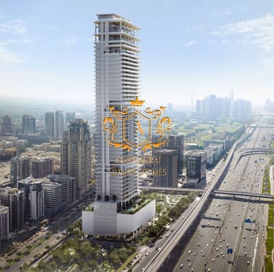 芭莎综合社区（Tecom）， 迪拜 2 卧室公寓待售 - Chedi-Side Angle Building-Exterior-Render_Amended. jpg