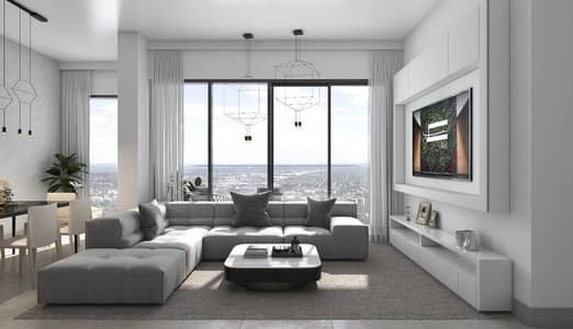 穆瓦利赫商业区， 夏尔迦 11 卧室住宅楼待售 - Al-Mamsha-Apartments-living-Room. jpeg